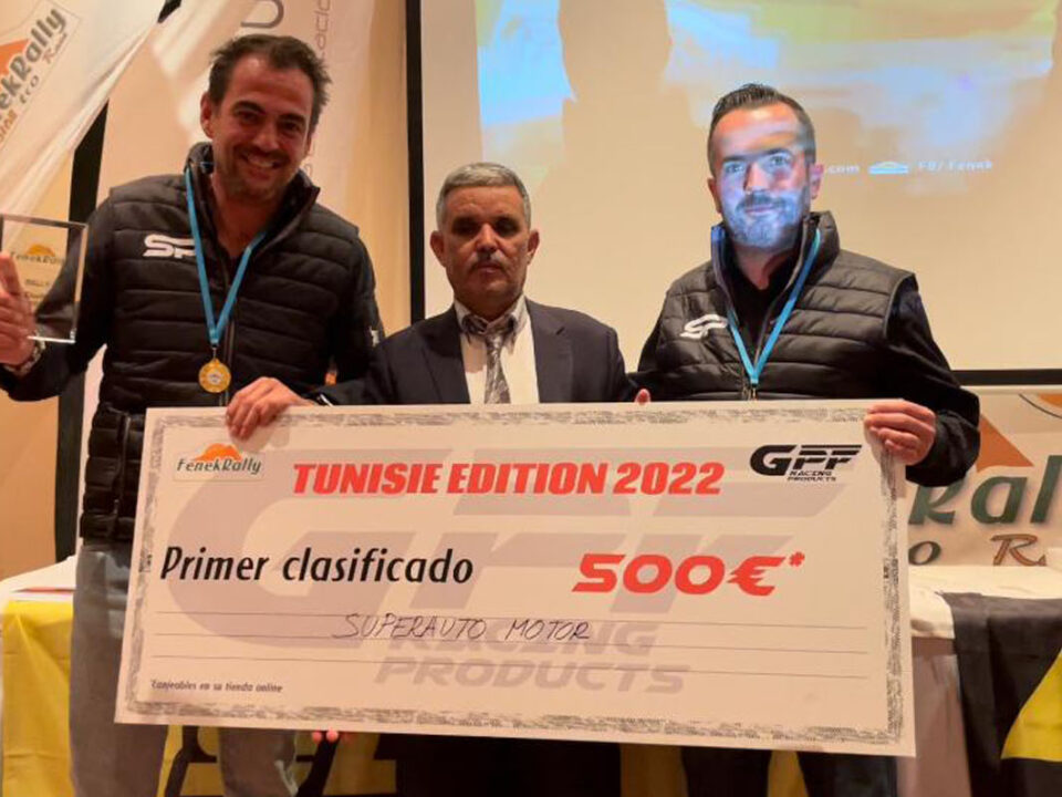 Entrega de premios Fenek Rally Tunisie Edition 2022.
