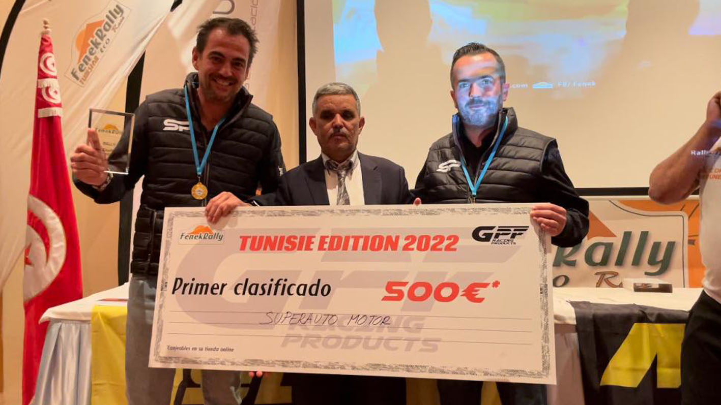 Entrega de premios Fenek Rally Tunisie Edition 2022.